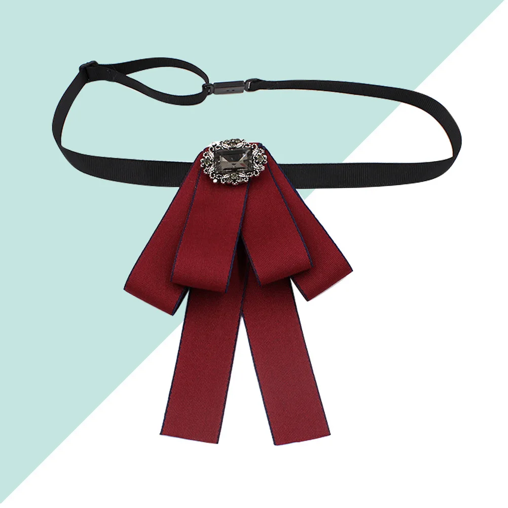 

1pc Pre-Shaped Bow Tie For Men Adjustable Elastic Band One Size Fits All Wedding Party Formal Event Gift Dress Accessories