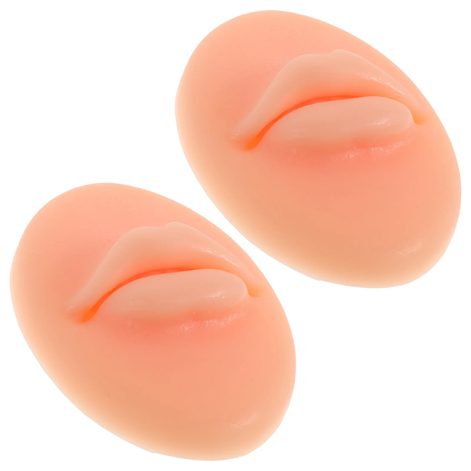 2 قطعة سيليكون ممارسة الشفاه وشم واقعي الشفاه المحمولة ماكياج العرض الاصطناعي وهمية كبيرة الشفاه مرونة لينة الوشم الجلد