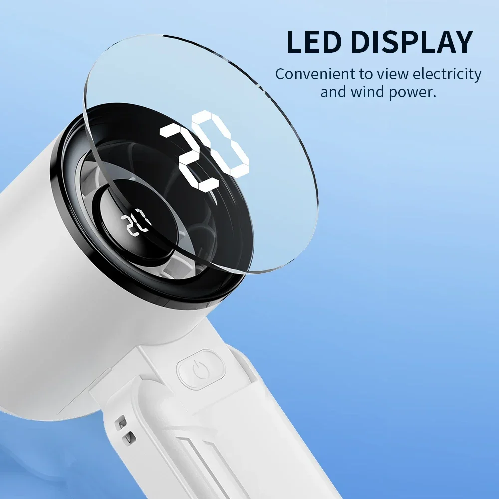 2025 新しい高速ハンドヘルド扇風機 USB ポータブル折りたたみ強力なターボファン充電式屋外小型ファン