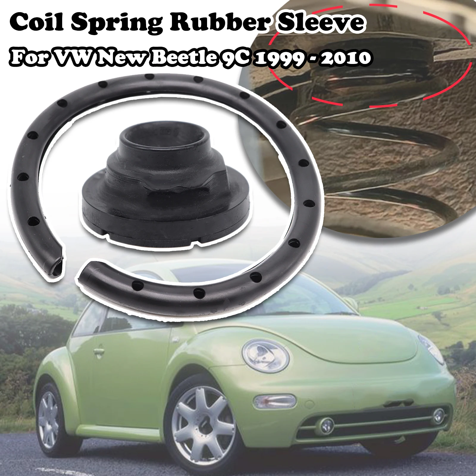 

Rear Axle Coil Spring Isolator Mount Plate Shock Absorber Sleeve Top strut mount buffer1J0512149B For VW New Beetle 9C 1999-2010