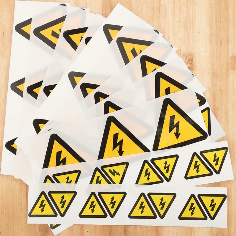 

24pcs Warning Stickers Electrical Shocks Adhesive Labels Safety Decal For High Voltage Signs Electric Panel Labels