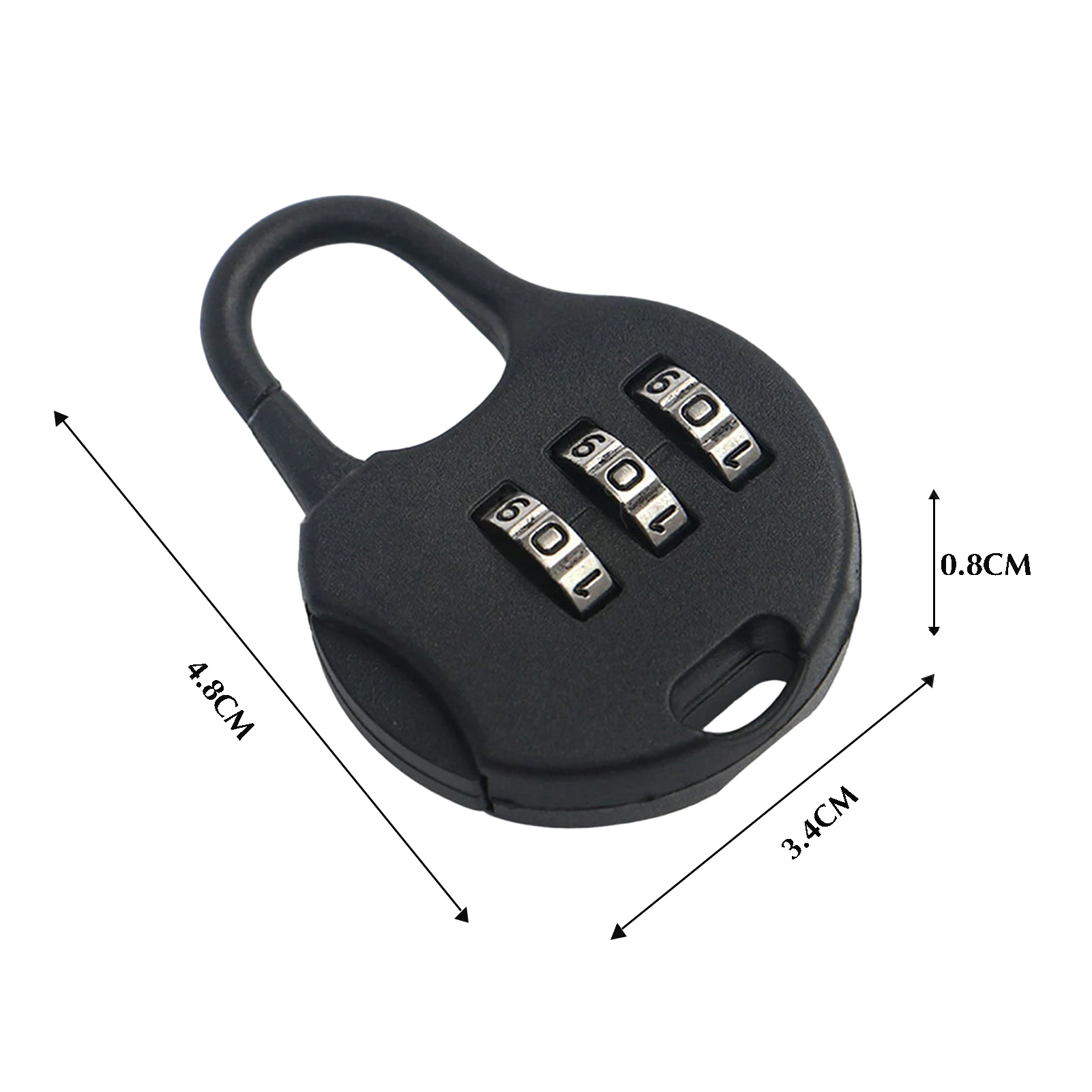 Mini Resettable 3 Dial Digit Combination Suitcase Luggage Security Password Code Lock Padlock Travel Padlock Anti-theft Padlock