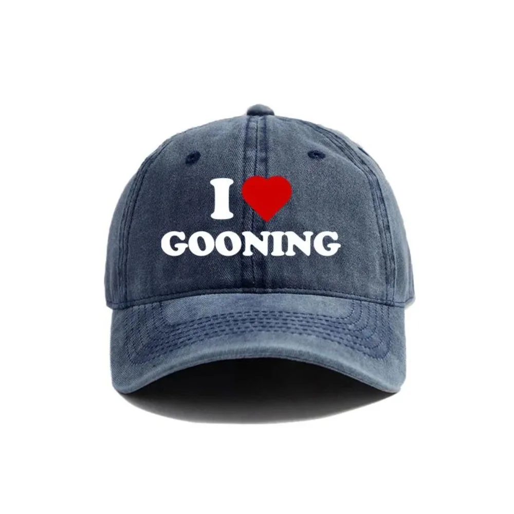 Funny I Love Gooning Printed Baseball Cap Humor Trucker Cap Unisex Outdoor Sun Protection Cycling and Fishing Hat Fashion