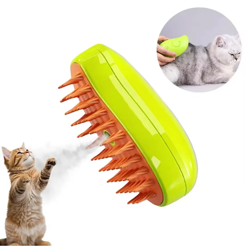 

Cat Dog Steamy Brush Steam Brush Electric Sprayer for Massage Pet Grooming Tool Shedding 3 in 1 Electric Sprays Massage Combs