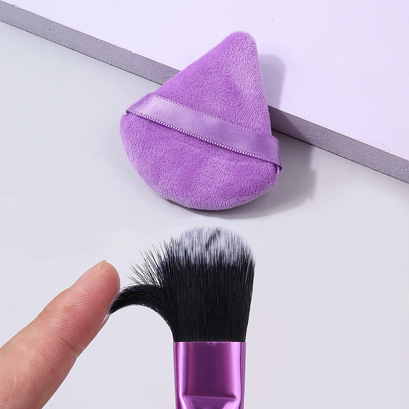 20pcs Makeup Brush Set Portable Soft Makeup Tool With Triangle Sponge Makeup Powder Puff