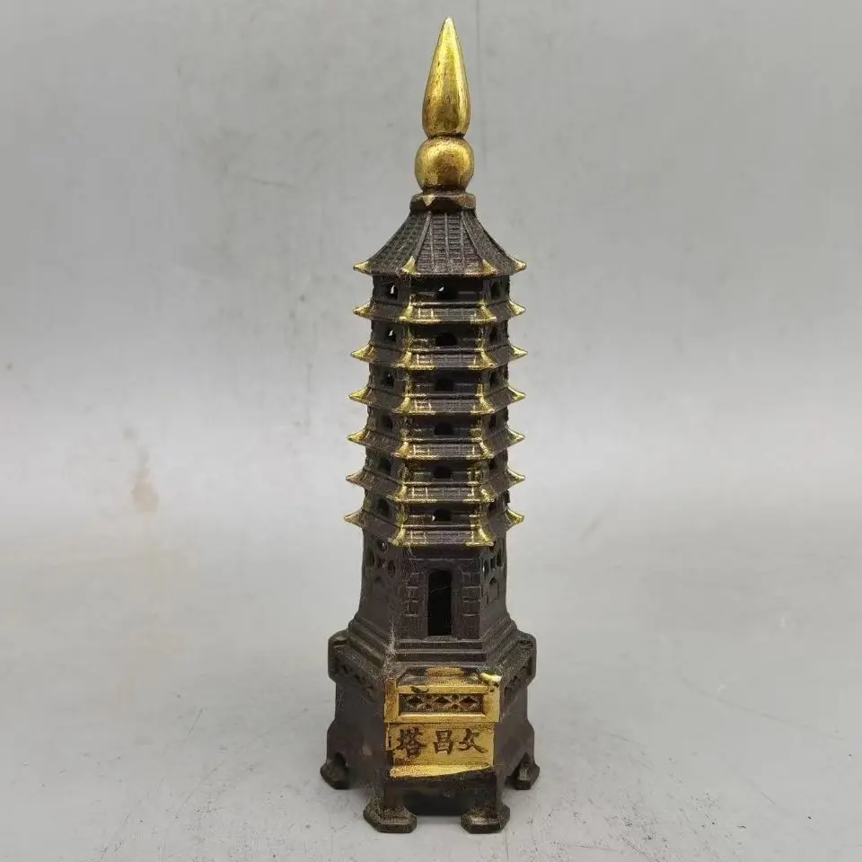 Bronze gilt tower Wenchang tower home furnishing