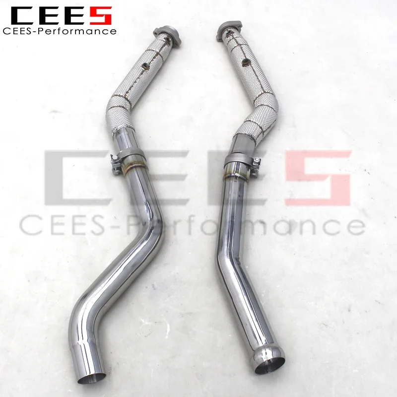 CEES Downpipe For Mercedes-Benz GLE63 AMG 5.5T 2015 Exhaust Pipe Car Exhaust System Stainless Steel Exhaust Downpipe