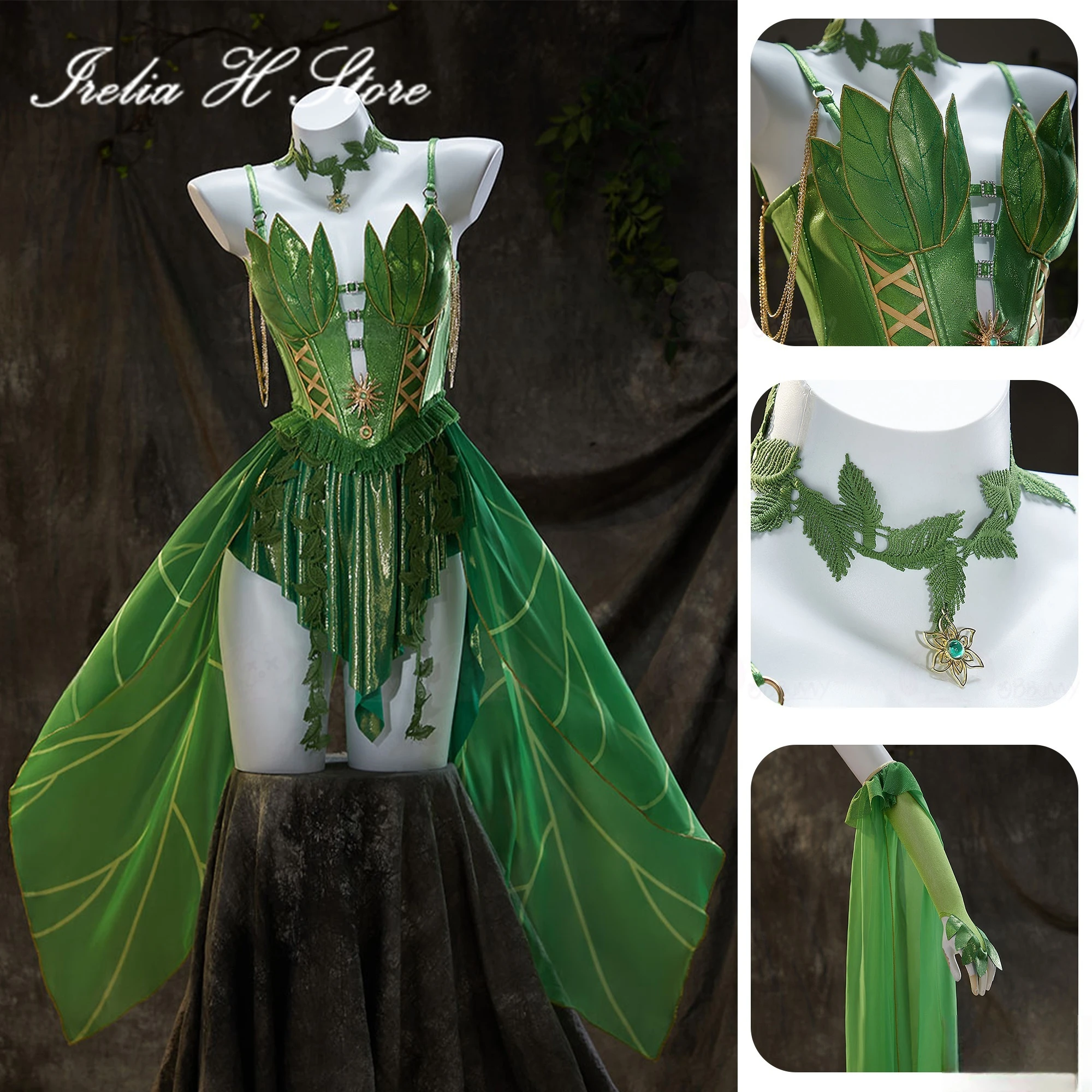 

Irelia H Store Anime Fairy Elves Dress Sexy Lingeries Private Photo Shoot Female Halloween Costume