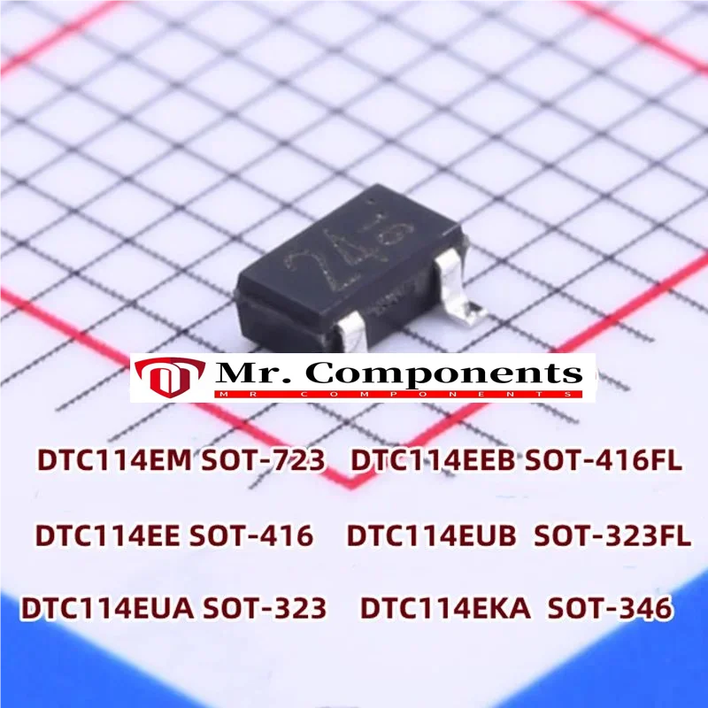 20PCS DTC114EM transistdtc114ee transisttransistdtc114eka 100mA / 50V transistor Digital (dengan resistor built-in)