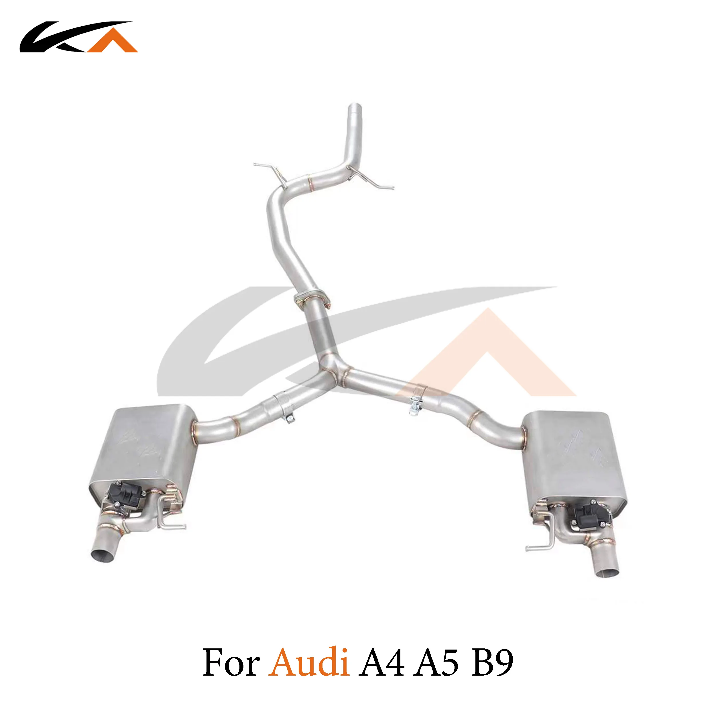 

KA Tuning exhaust system parts stainless catback for Audi A4 A5 B9 2.0T rear section performance muffler valve