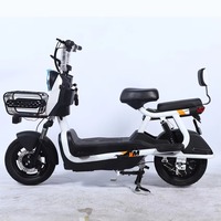 Electric City Bike with Rear Hub Motor 48V Battery Rear Carrier 3 Speeds Drum Brake Steel Frame
