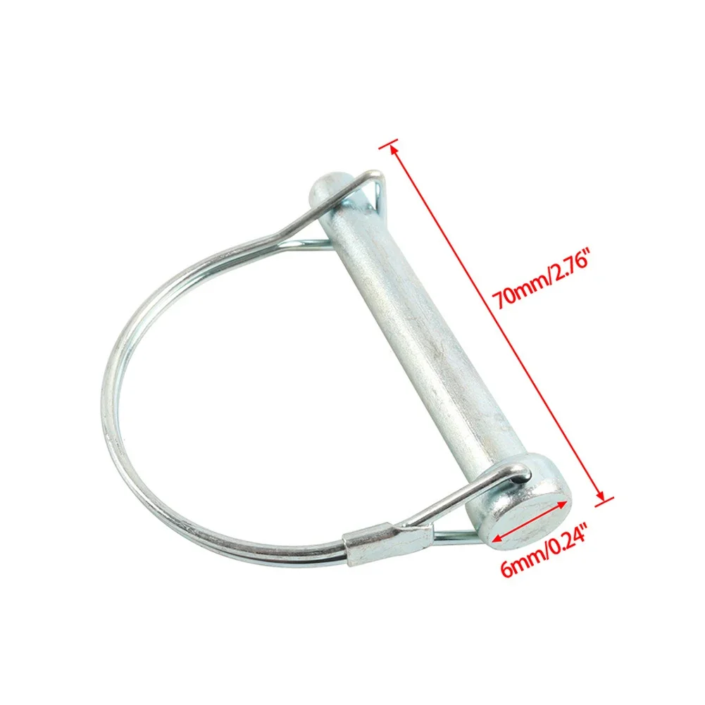 M6*70mm Trailer Coupler Hitch Pin Lock D Shape Heavy Duty Towing Security Lock for Safe and Reliable Transport