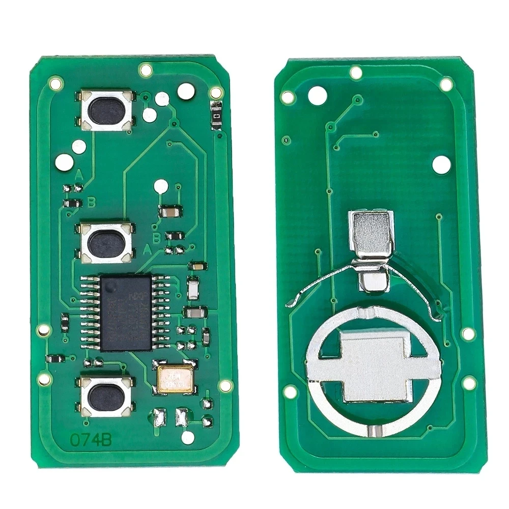 KEYECU 3 przyciski 433MHz H Chip do Toyota Corolla Auris Aygo 2012 2013 - 2017 Auto obrotowy pilot brelok S000048000 A03TAA