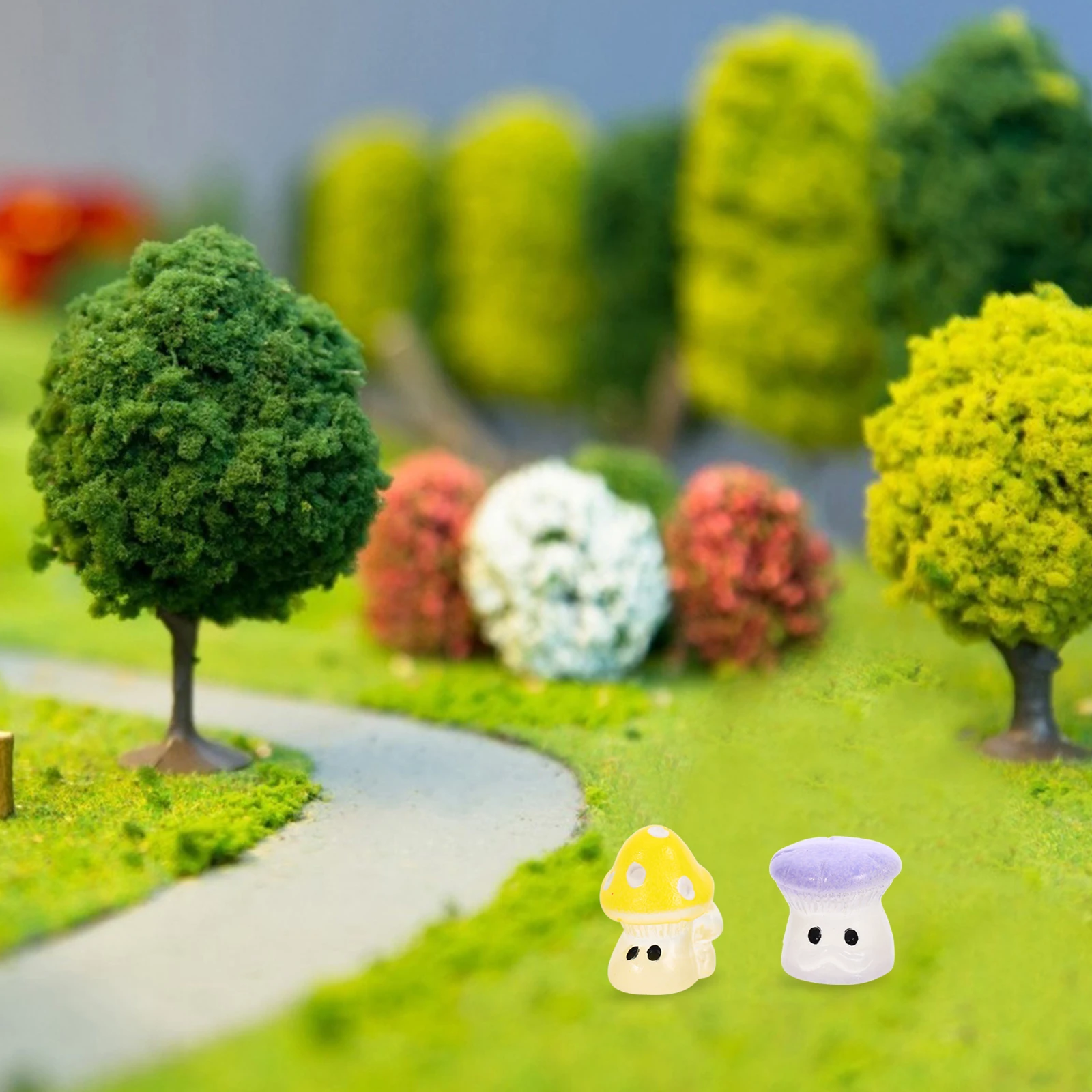 Миниатюрные садовые украшения "Грибы" — 30 штук