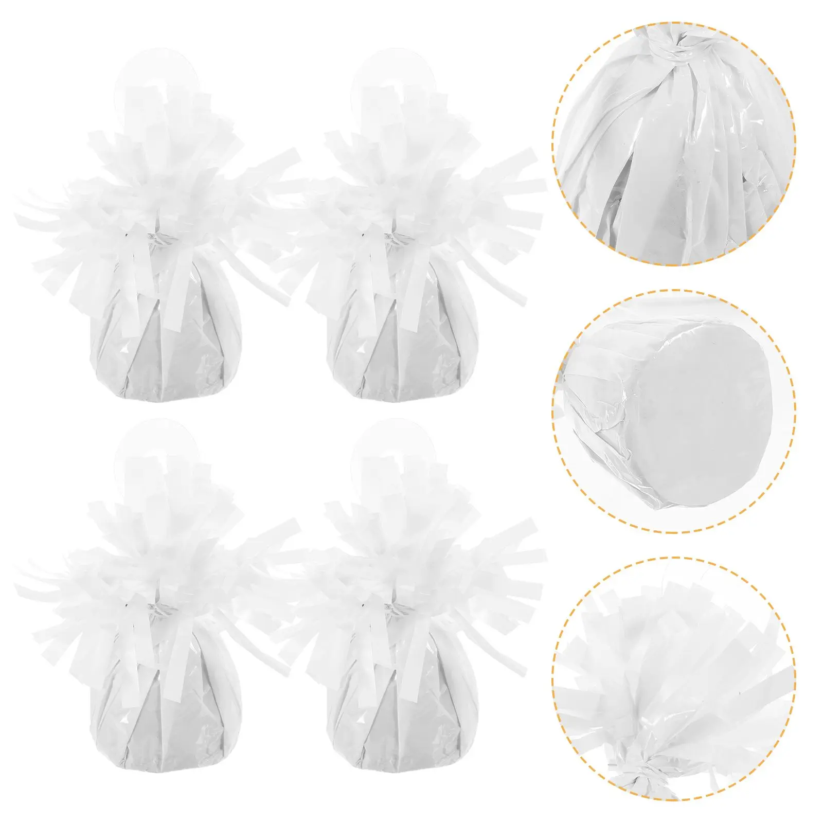 6 pezzi di pesi per palloncini, pendenti, forniture per feste in elio, riutilizzabili, blocchi bianchi, accessori, pendenti per palloncini, decorazioni festive