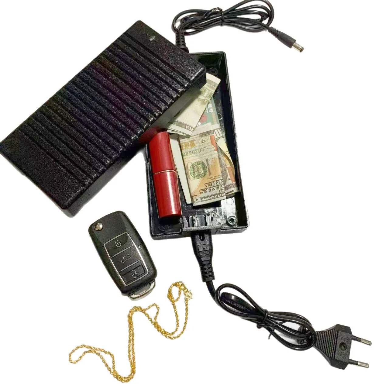 Disguise computer charger, hide private money box, safely transfer hidden jar, pill box, travel storage, anti-theft storage box