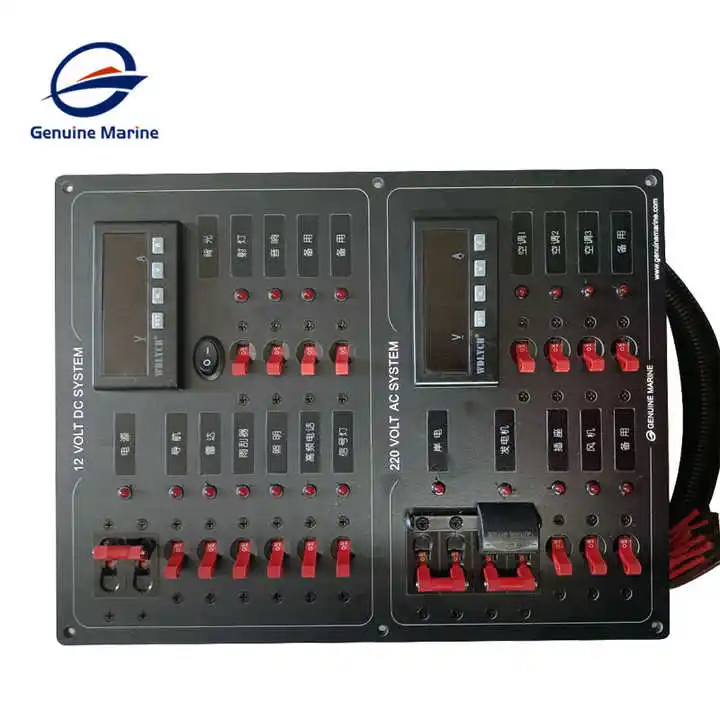 

Genuine Marine Waterproof Custom 12V 220V Boat Emergency Stop Panel Switch Panel for Ship Yacht