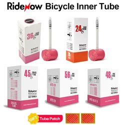 RideNow Ultralight Road Bike Inner Tube 700 700C 18 25 28 32 MTB Bicycle TPU Inner Tube 26/27.5/29 Inch French Valve 45/65/85mm