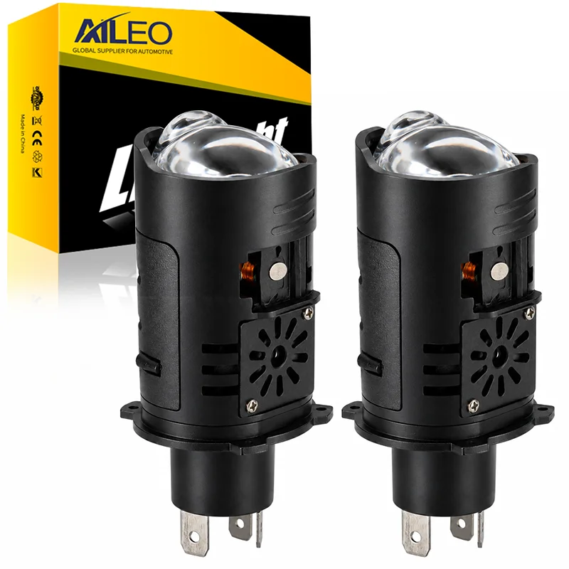 AILEO Projetor H4 LED 30000LM 100W 6000K Branco Farol Alto E Baixo Lâmpada De LED H4 Para Farol Automotivo