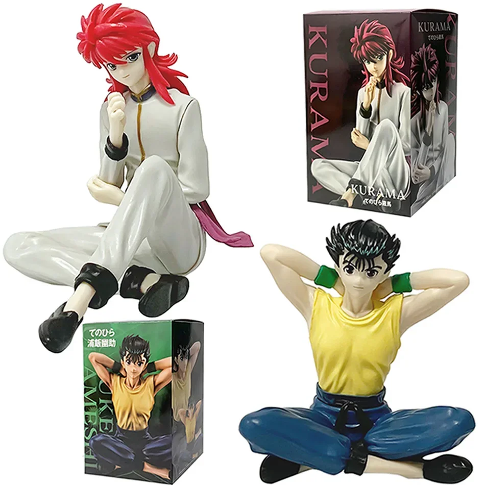 

YuYu Hakusho Figure Palm Size Yusuke Urameshi Anime Shuichi Minamino/Youko Kurama Action Figure Collectible 8cm Model Doll Toy
