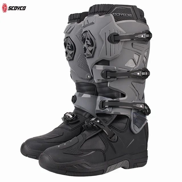 MCOSS Men's Off-Road Motorcycle Boots for Men Dirt Bike Motocross Boots Adult SCOYCO