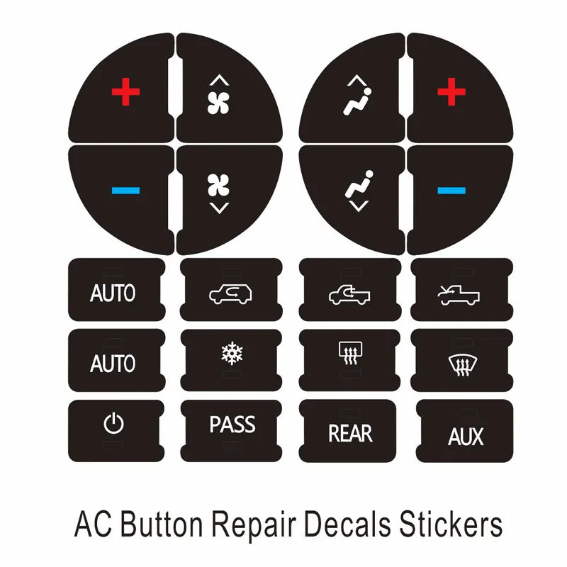 أزرار التحكم في تكييف هواء السيارة ، ملصق التيار المتردد ، ملصق لوحة القيادة للتحكم المركزي ، الأنسب للإصلاح