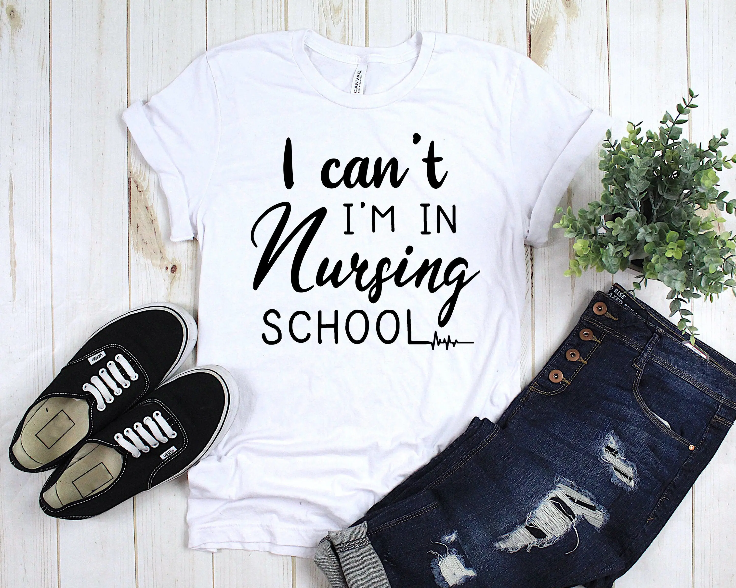 Nurse T Shirt Nursing School s I Can't I'm In StudenT Graduation