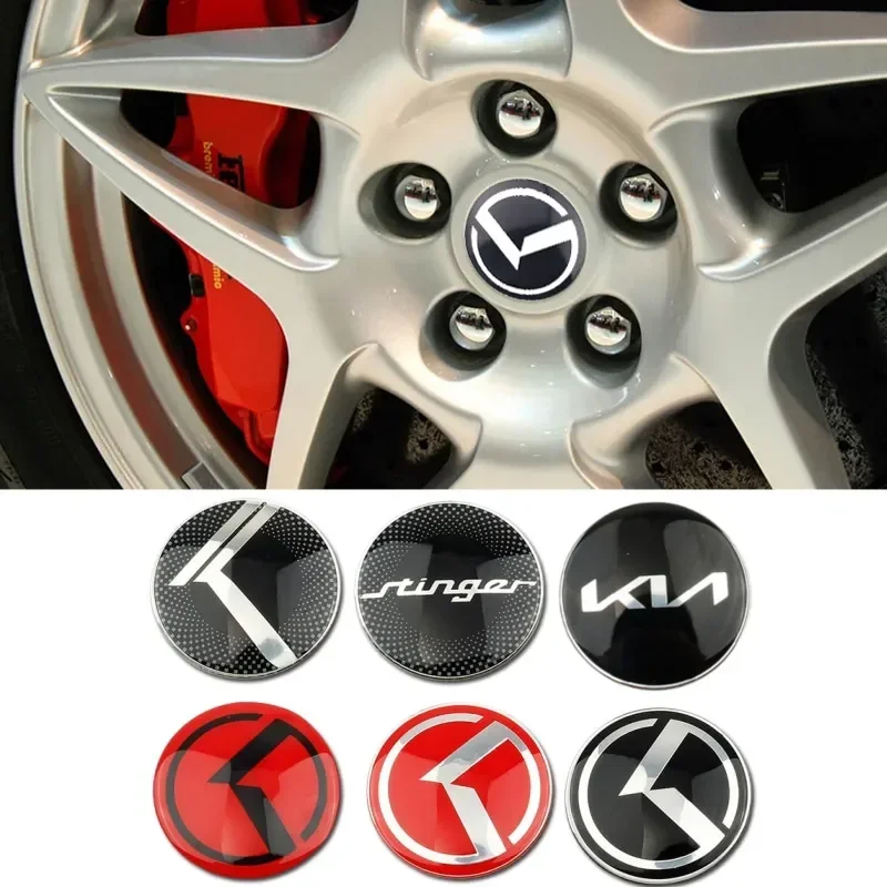 60MM Car Wheel Rims Center Hub Caps Sticker for KIA K2 K5 K7 K9 KX3 Forte Sorento GT Rio Soul Sportage Ceed Niro Stonic Stinger