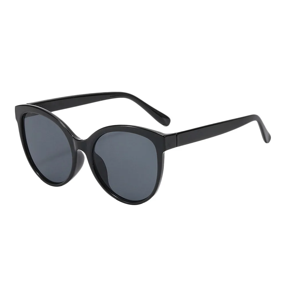 

Fashion UV400 Protection Women Sunglasses Casual PC Black Shades Retro Round Frame Sunglasses Outdoor Street