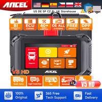 ANCEL V5 HD Heavy Duty Truck Scanner Semi Truck Full System Diagnostic Bidirection Diesel for Cummins/Detroit PK ANCEL X7 HD