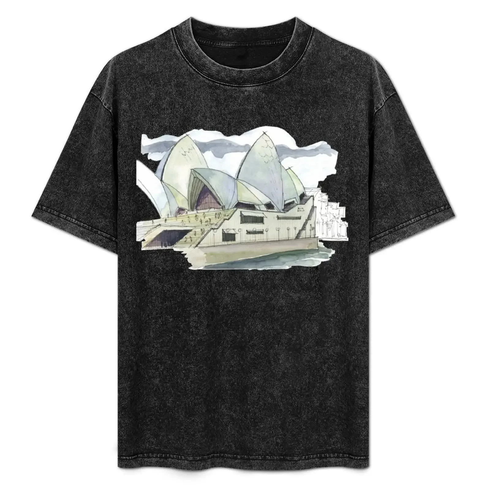 

Sydney_no background T-Shirt Sweat Absorbing Sports Tee Shirt