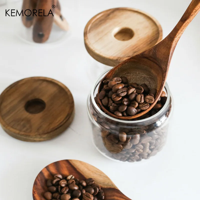 KEMORELA 1pc Teak Tableware Wooden Spoon Colander Spoon Special Nano Soup Skimming Cooking Spoon Cutlery Kitchen Accessory Tool