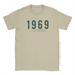 50th Birthday T-Shirt Gift 1969 50 Years Of Being Awesome Man's T Shirt Novelty Purified Cotton Short Sleeved Basic Tees Clothes