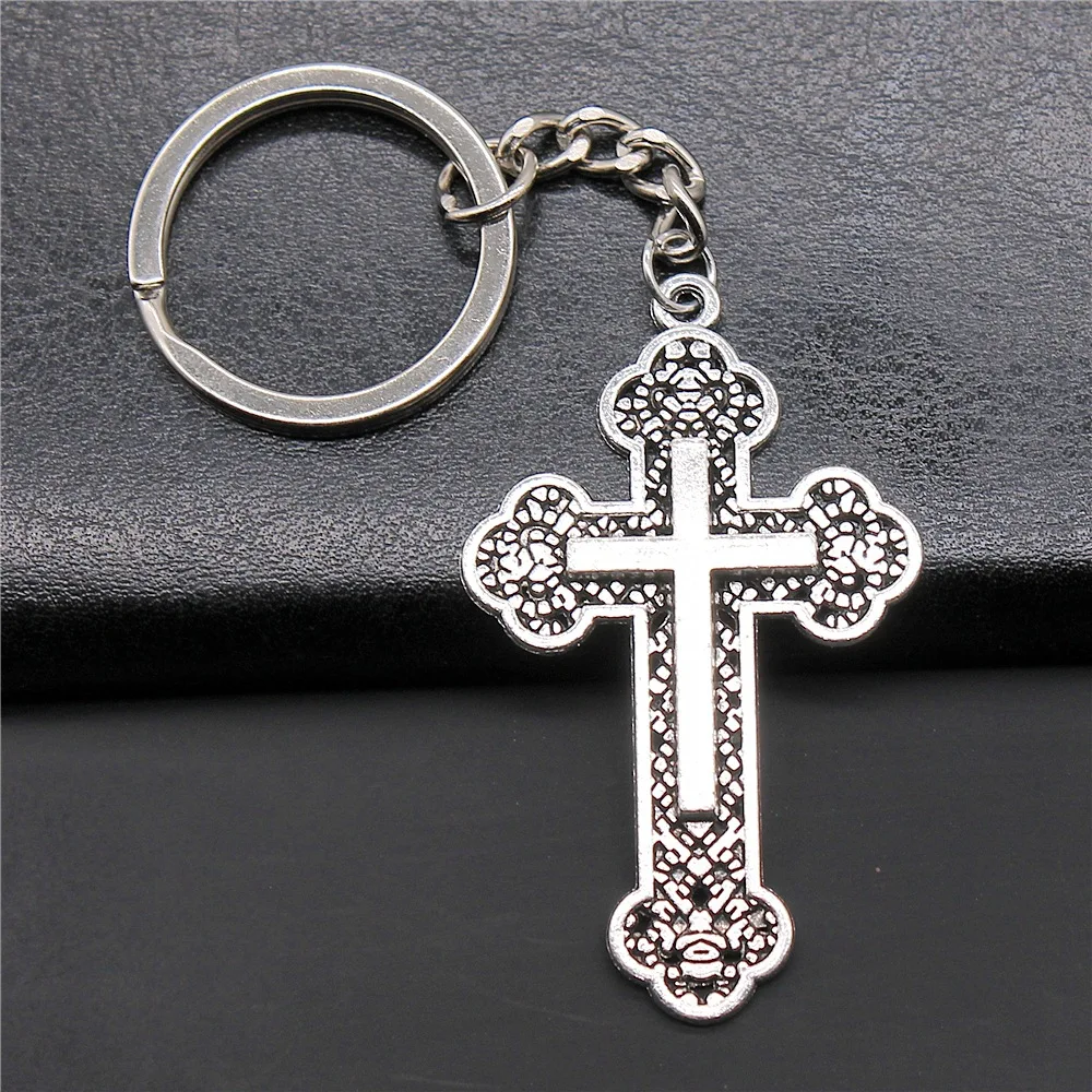 Jewelry Wholesale Vintage Cross Pendant Keychain Pendant Tourist Souvenirs Religious Christian Gifts