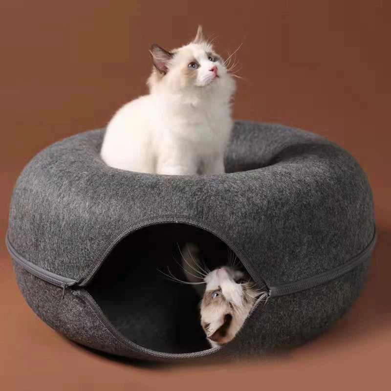 4 Color Cats Tunnel Interactive Play Toy Cat Bed Dual Use Indoor Toys Kitten Exercising Products Cat Training Toy for Small Pets