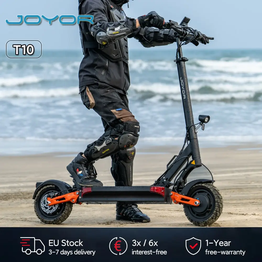 JOYOR T10 E-Scooter 60V 18Ah Akuu, max. 25 km/h und 75 km Reichweite, 10 Zoll Faltbarer Elektroroller für Erwachsene