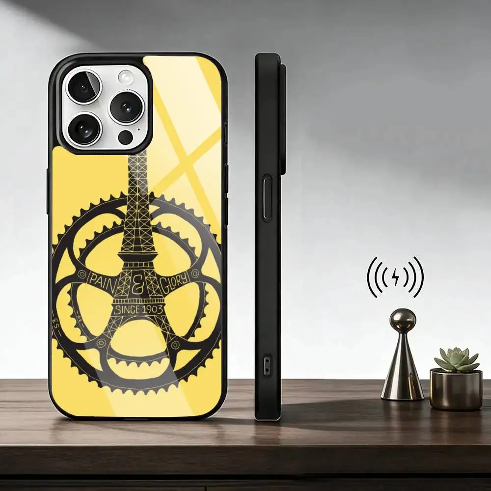 Tour De France Bicycle-e Phone Case For iPhone17,16,15,14,13,12,11 Plus,Pro Supports Magnetic Wireless Charging