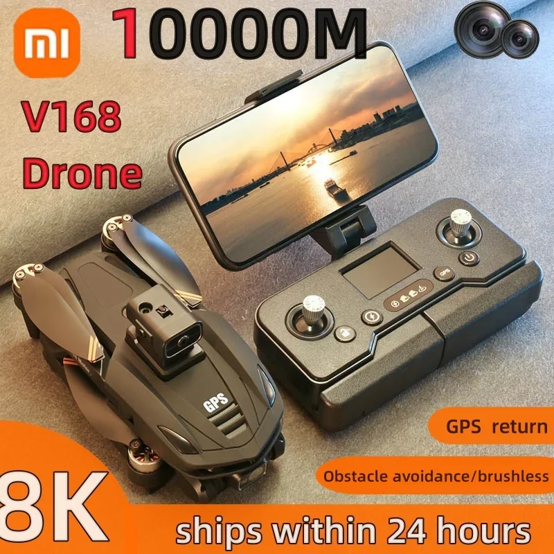 XIAOMI MIJIA V168 Drone 8K profesjonalny GPS 5G HD fotografia lotnicza podwójny aparat dookólny unikanie przeszkód Drone 2024