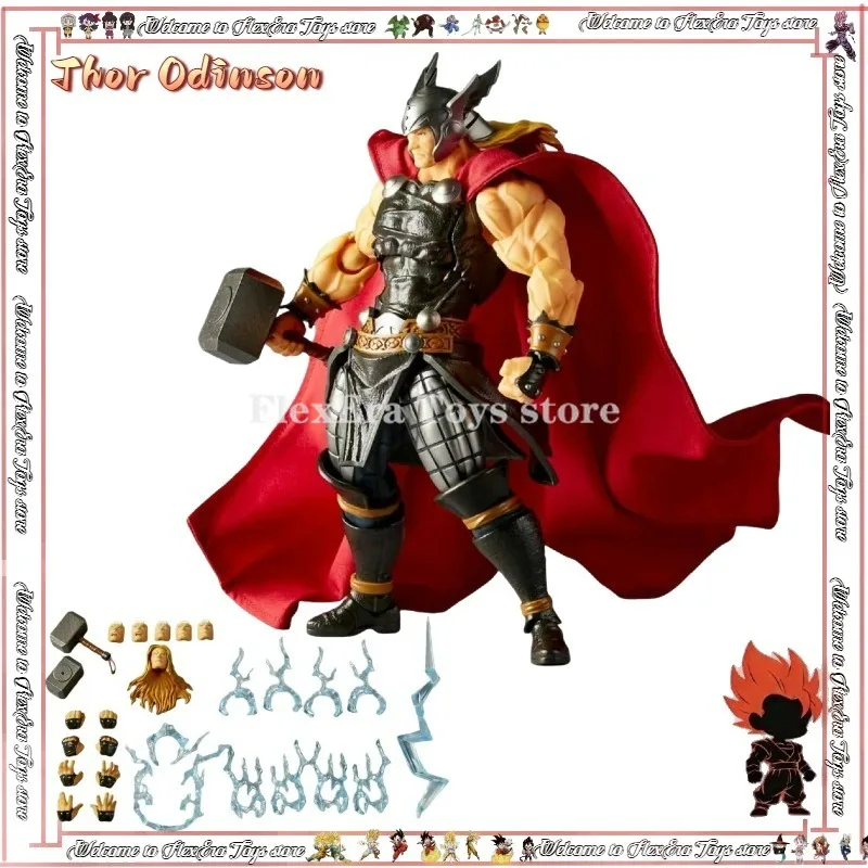 

Фигурка KO Kaiyodo Revoltech Style Thor, улучшенная версия с подвижными суставами, 6 дюймов, Marvel, Бог Грома, подвижная, возможна отправка в мае