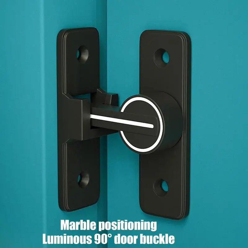 Door Lock Latch 90/180 Degree Door Locks Heavy-Duty Security Latch Anti-Burglary Reinforcement Lock Sliding Wear-Resistant Home