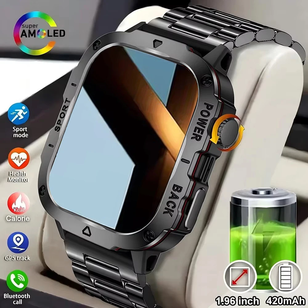 2025 New for Xiaomi Rugged Military Smart Watch Men Bluetooth Call Health Monitoring AI Voice Sports Waterproof Smartwatches