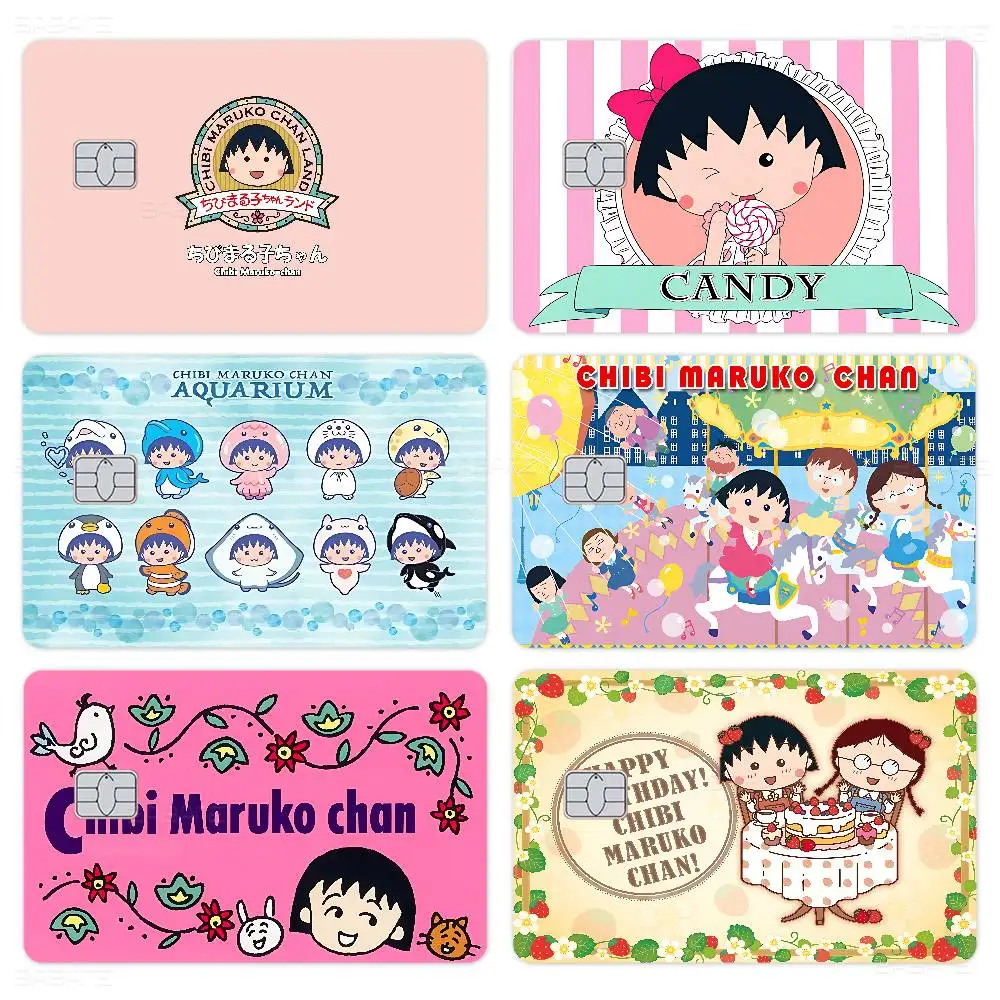 Chibi Maruko Chan Anime Anime Cartoon Sticker Film Skin for Credit Card Debit Bank Bus Card