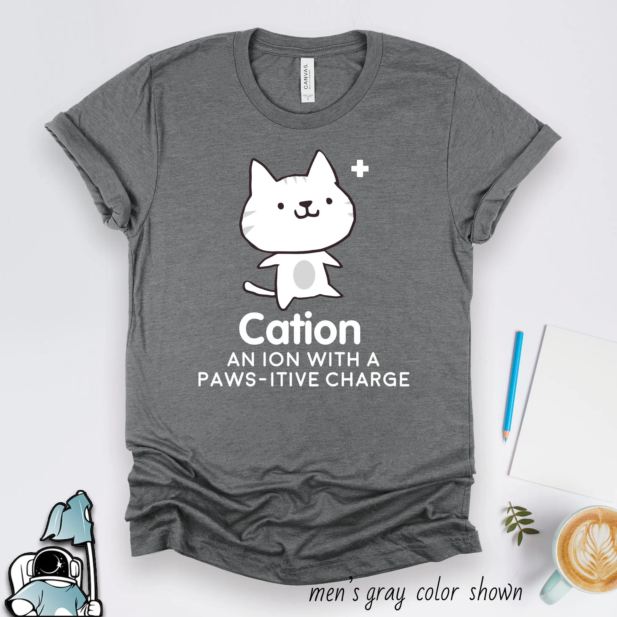 CaT T Shirt Cation Pawsitive Funny Pet Owner Animal Lover