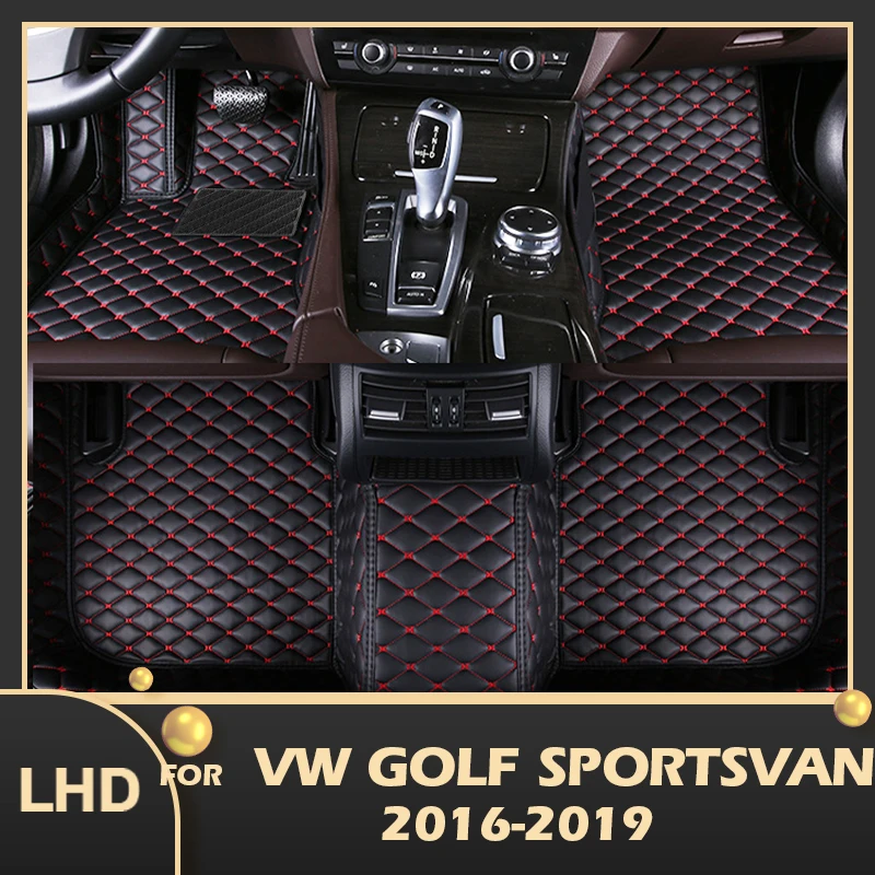 

"Car Floor Mats For VW Volkswagen Golf Sportsvan 2016 2017 2018 2019 Custom Auto Foot Pads Carpet Cover Interior Accessories "