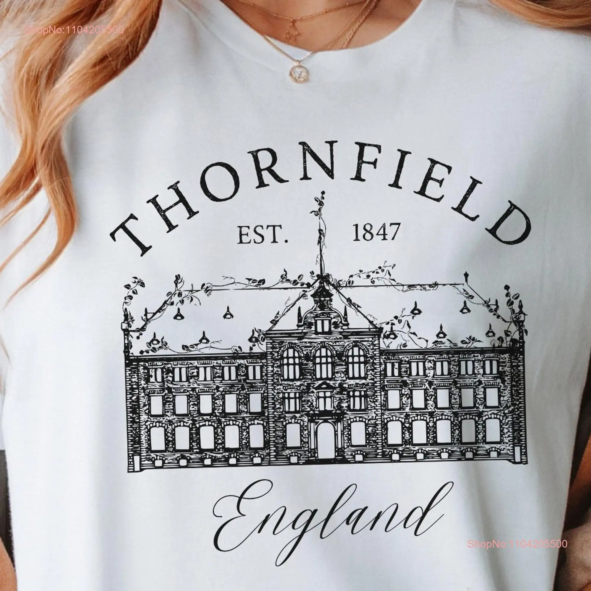 Thornfield Hall Jane Eyre T shirt long or short sleeves