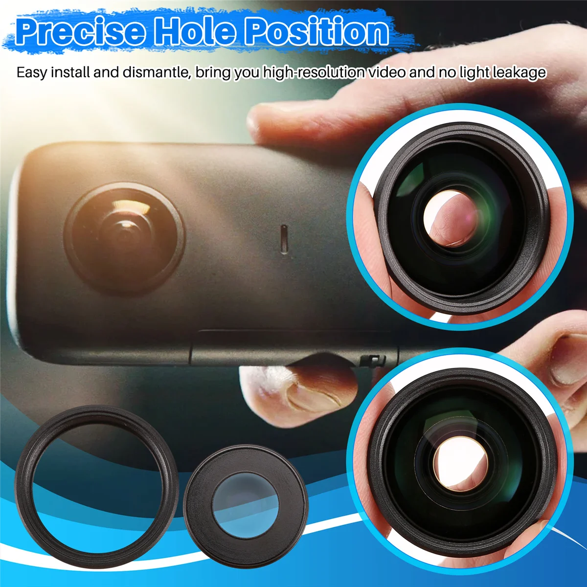 FLLF For Insta360 X3 X4 Replacement Lens for Action Camera Repairing Accessories Part