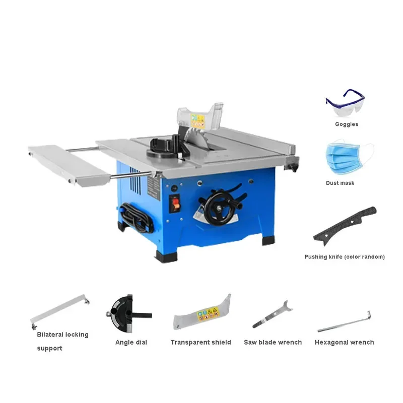 Multi-Function 8 Inch Table Saw 1400W Woodworking Sliding Table Saw  Household Woodworking Board Cut Table Extended Countertop