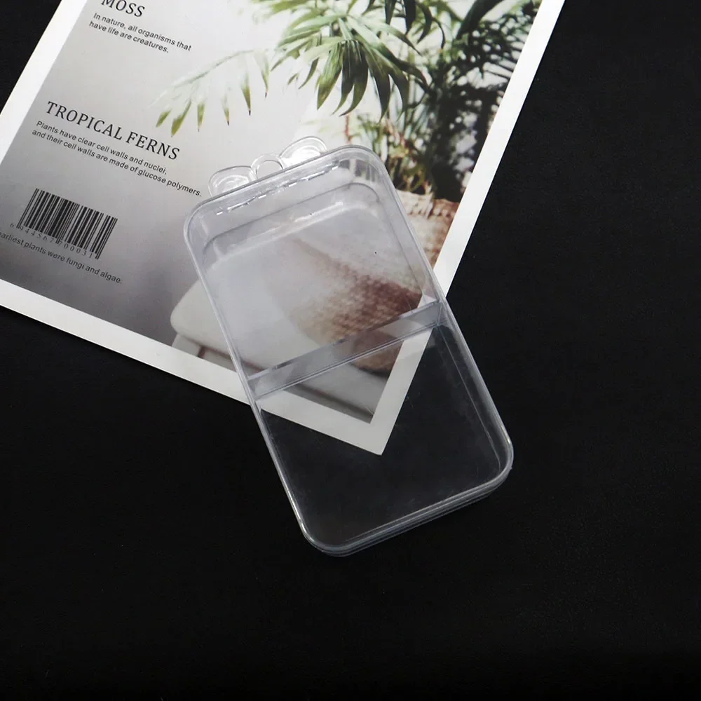 

Прямоугольный прозрачный пластиковый ящик для хранения с двойным отделением и крышкой для организации жемчуга, мелкие аксессуары оптом