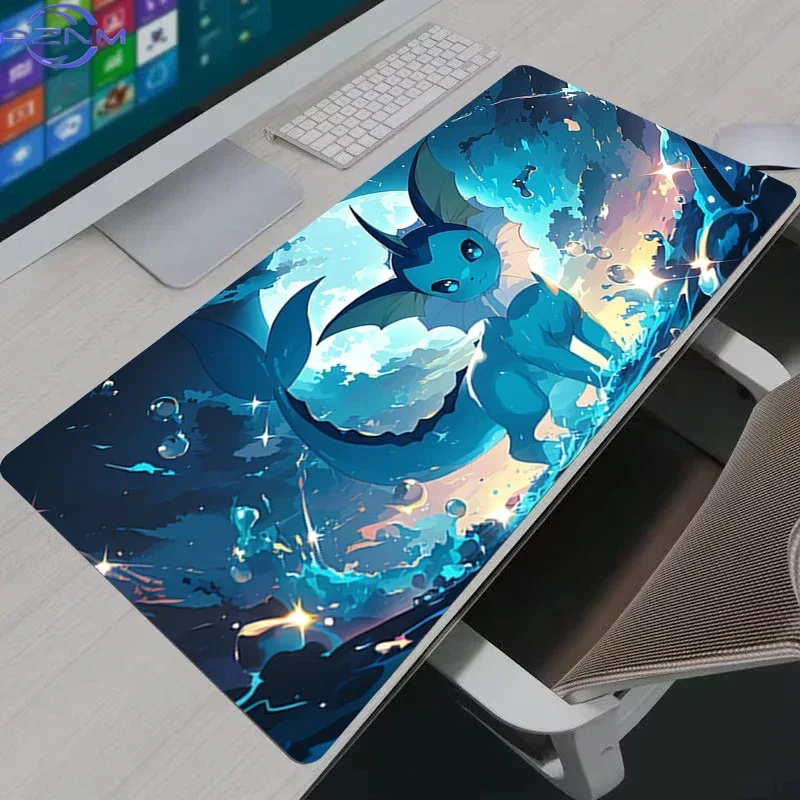 XXL Eevee Computer Mousepad Gaming Keyboard Mat Table Desk Carpet Anime Pokemon Mewtwo Gamer Accessories