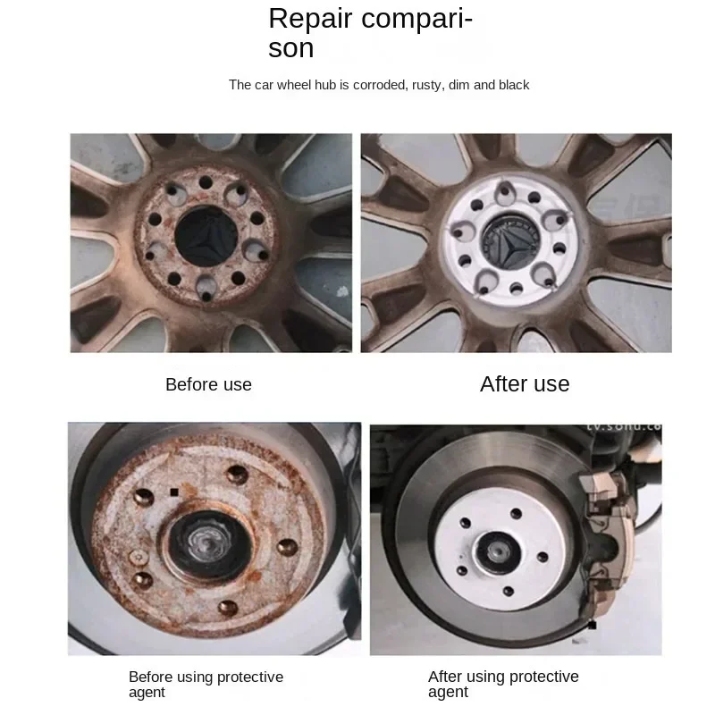 Car hub shaft anti-card rust removal grinding maintenance tool brake disc system steel ring rust removal maintenance set